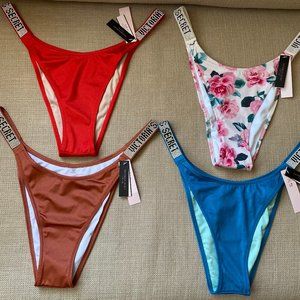 NEW Victoria's Secret Shine Brazilian Bikini Bottom M